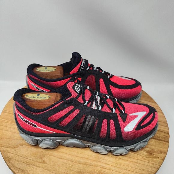Brooks Pure Flow 2 P2 Running Shoes- Womens- Size 7.5 B- Pink Black- Athletic - Picture 1 of 12